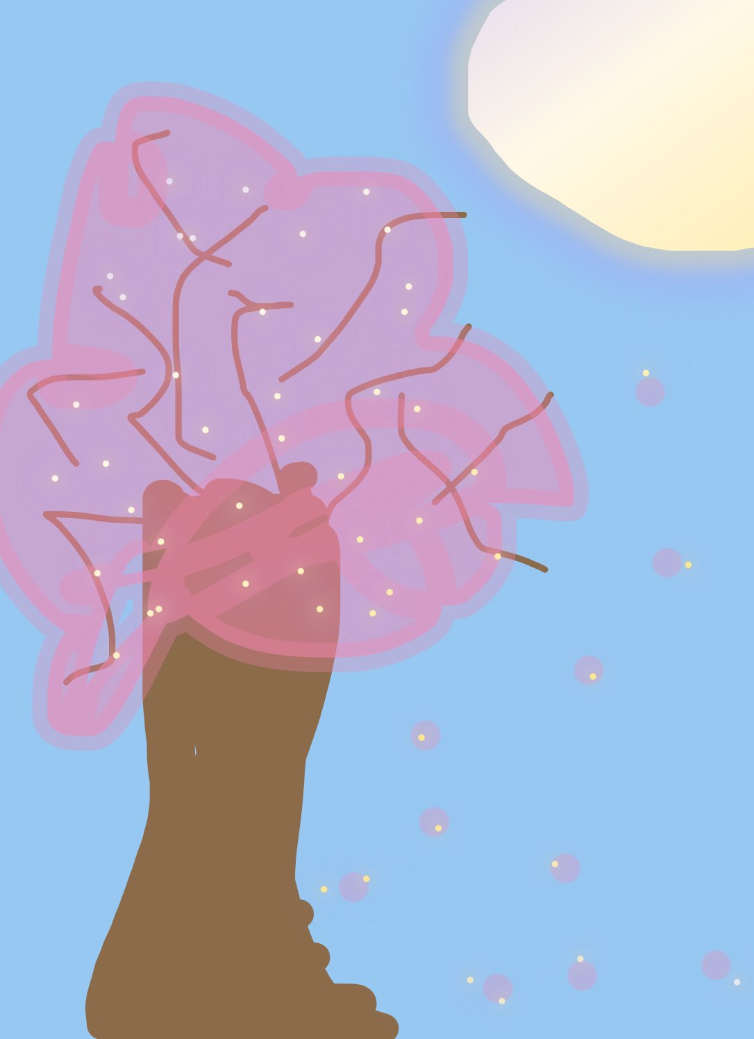 My Forêt enchantée — a one-shot sketch by Cerise971 on The Midnight Gallery daily drawing app.