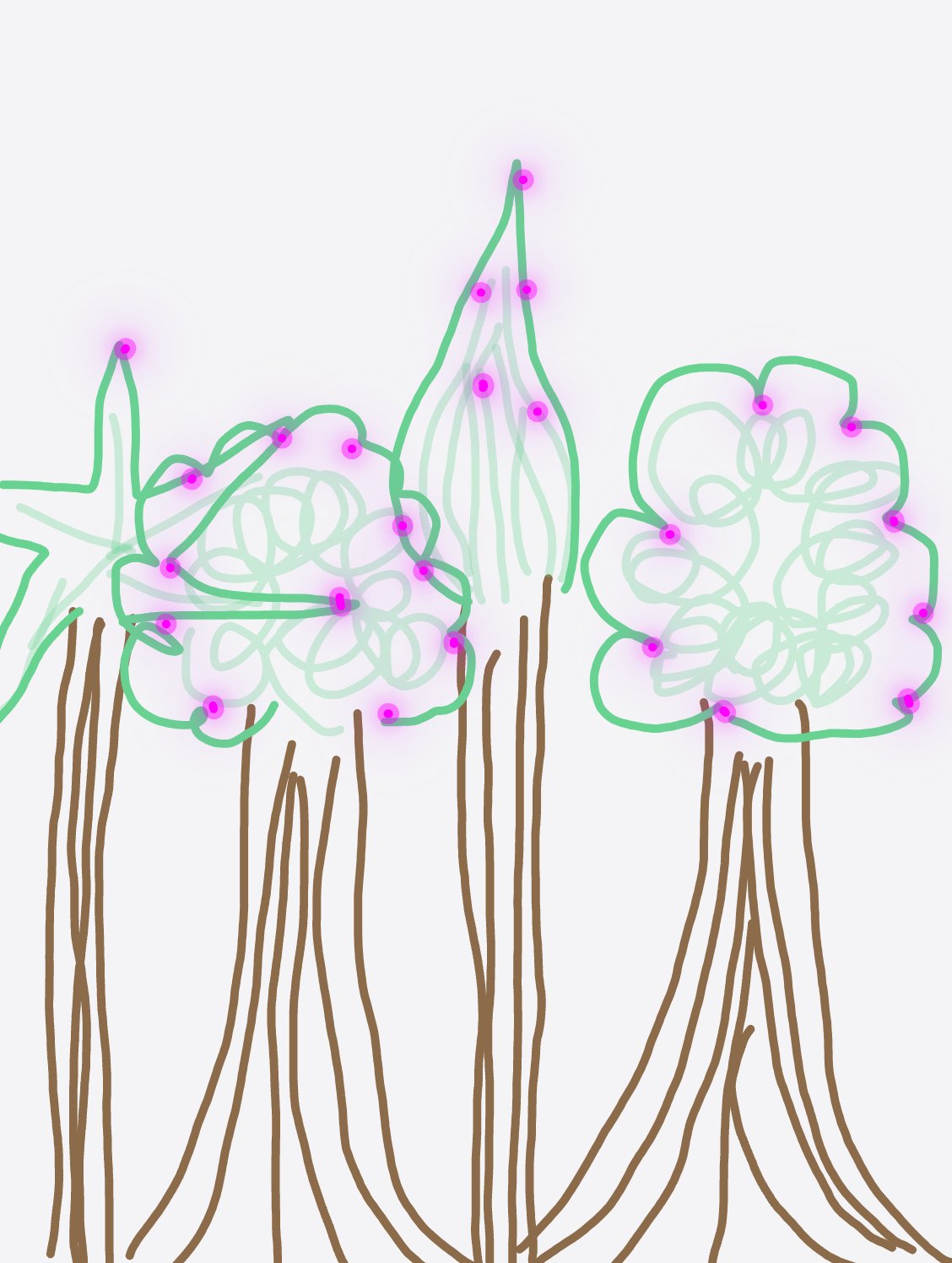 My Forêt enchantée — a one-shot sketch by daisyxcore on The Midnight Gallery daily drawing app.