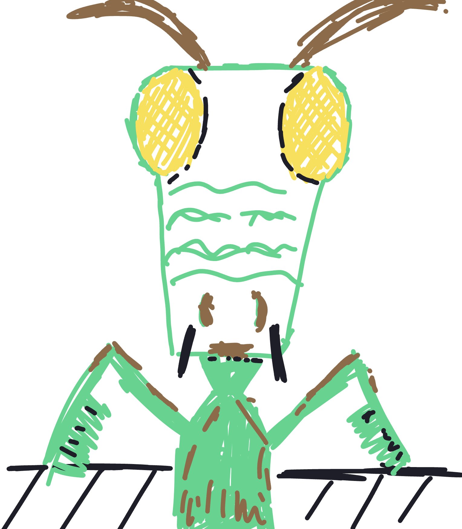 My Grasshopper in Olympics — a one-shot sketch by DevotedMasaiLion9892 on The Midnight Gallery daily drawing app.