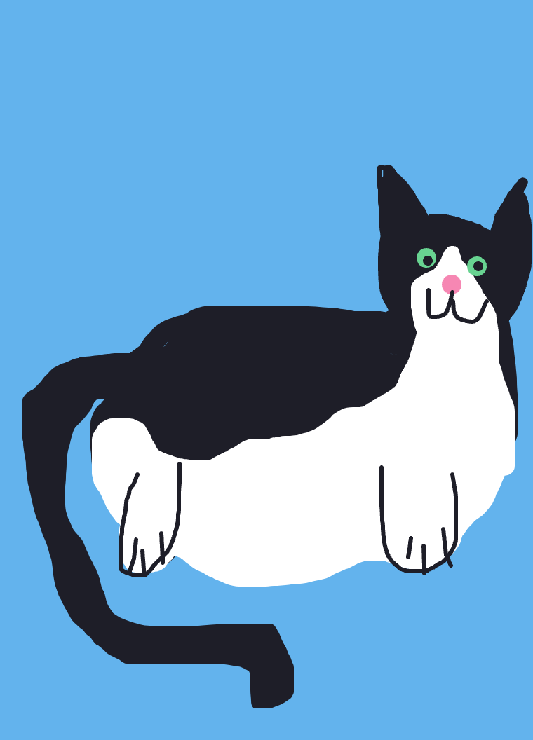 My Gros chat — a one-shot sketch by monade on The Midnight Gallery daily drawing app.