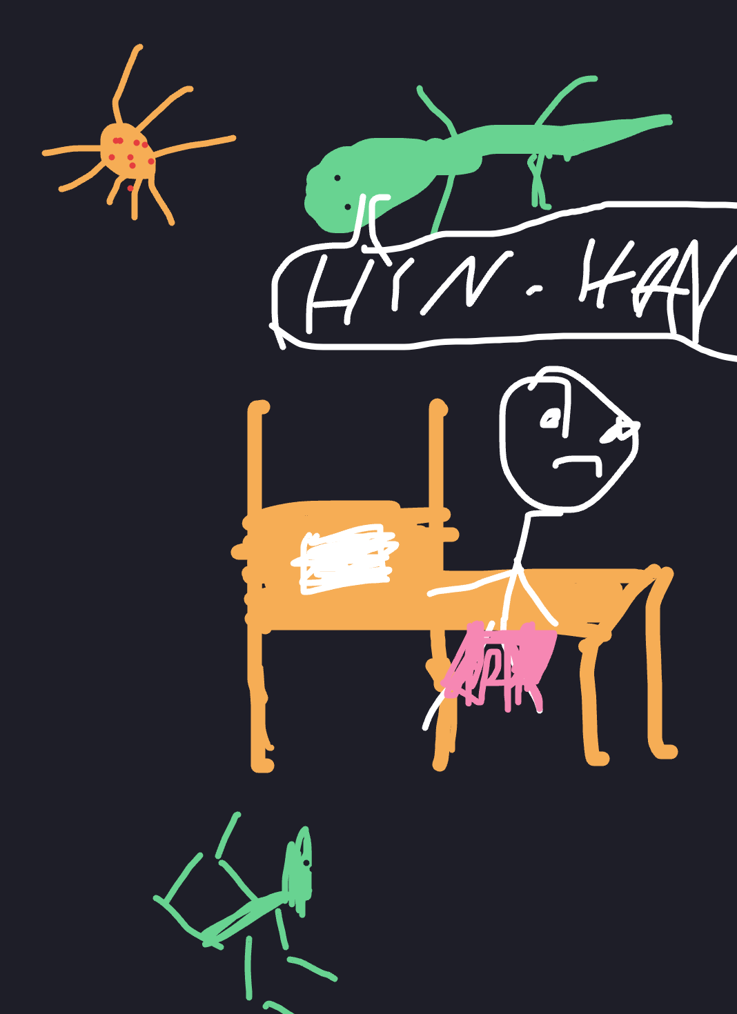 My Guerre contre les moustiques à 3h du mat — a one-shot sketch by Cerise971 on The Midnight Gallery daily drawing app.