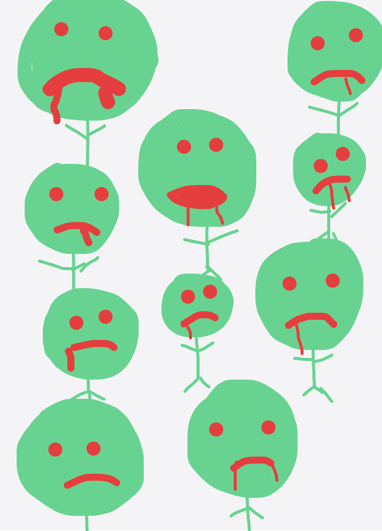 My Invasion de zombie — a one-shot sketch by ChrysTelam on The Midnight Gallery daily drawing app.