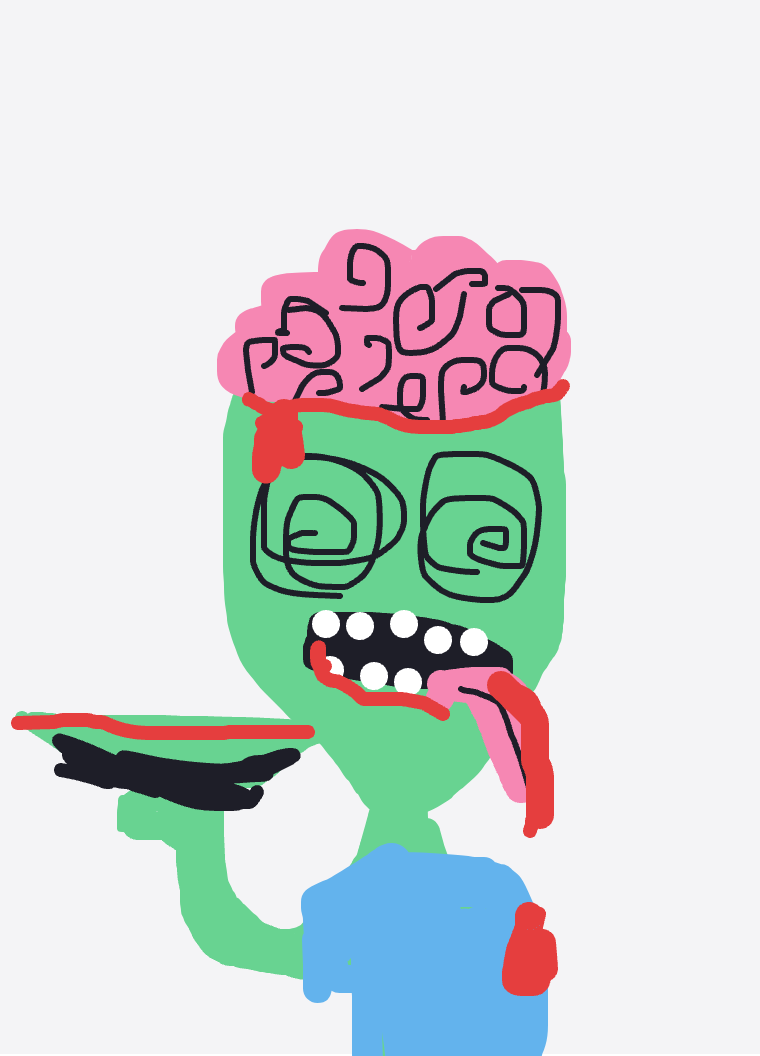 My Invasion de zombie — a one-shot sketch by monade on The Midnight Gallery daily drawing app.
