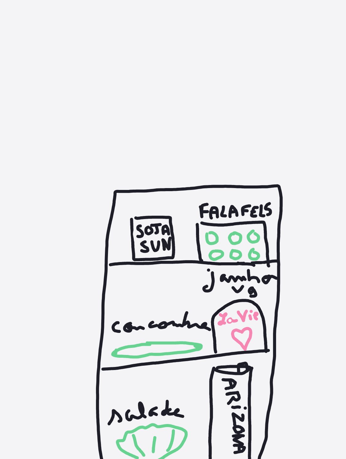 My L’anatomie de mon frigo — a one-shot sketch by daisyxcore on The Midnight Gallery daily drawing app.