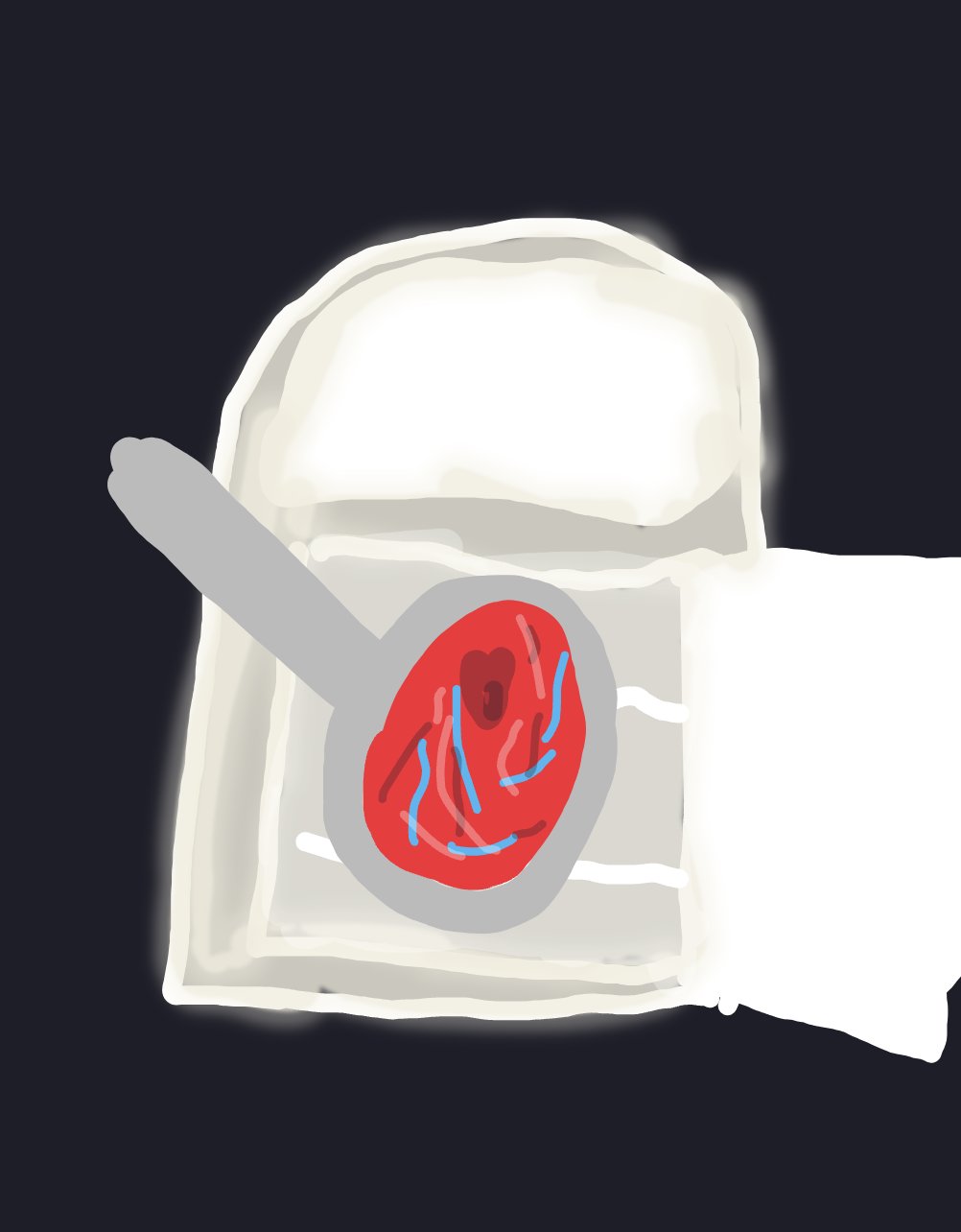 My L’anatomie de mon frigo — a one-shot sketch by Nnes on The Midnight Gallery daily drawing app.