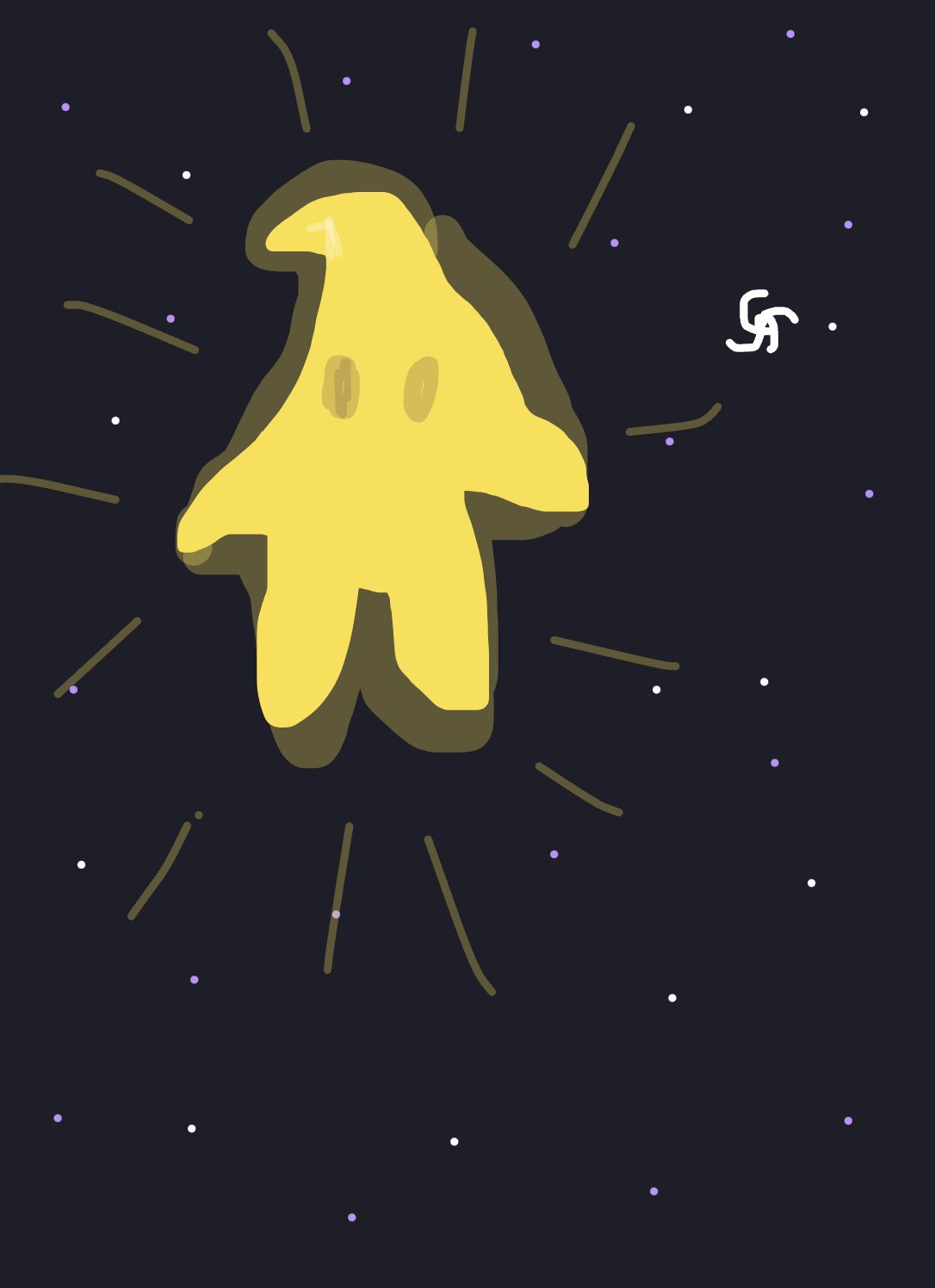 My La naissance d'une étoile — a one-shot sketch by Snek on The Midnight Gallery daily drawing app.