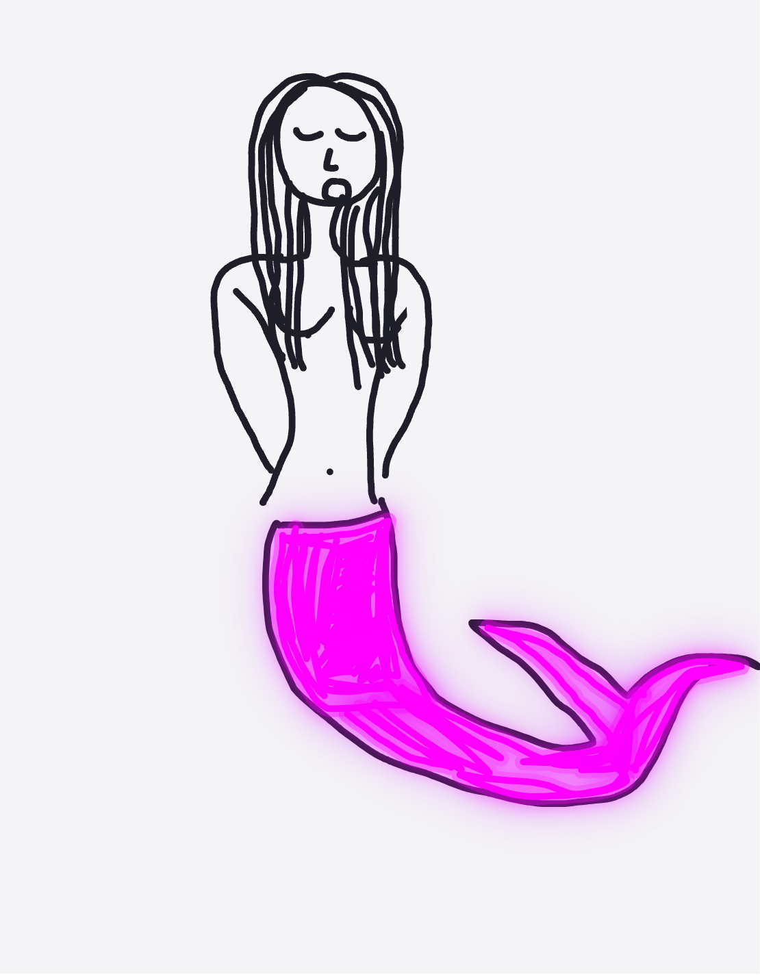 My Les abysses — a one-shot sketch by daisyxcore on The Midnight Gallery daily drawing app.