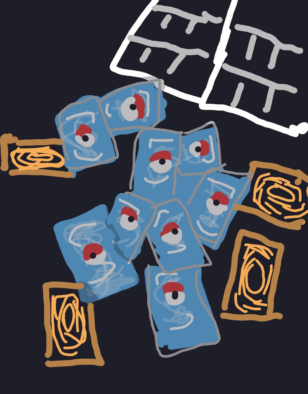 My Ma galerie de cartes perso — a one-shot sketch by Nnes on The Midnight Gallery daily drawing app.