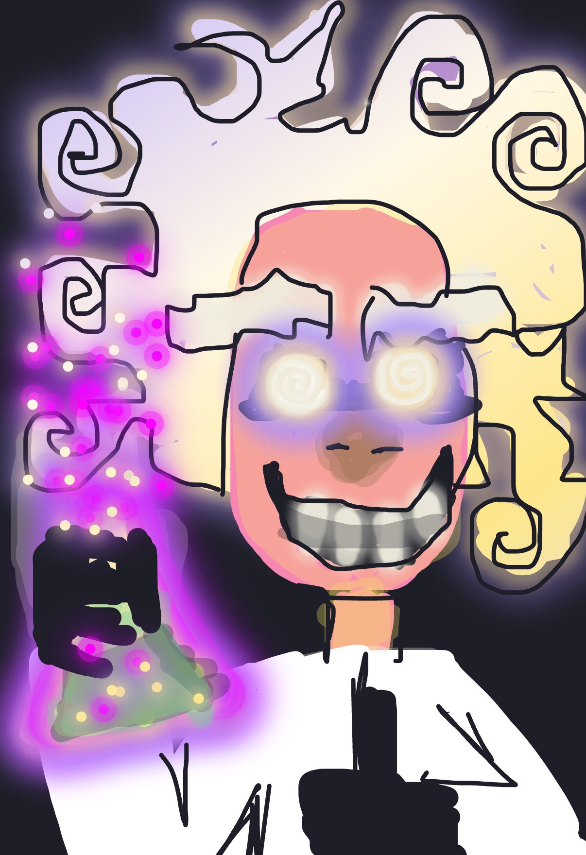 My MAD SCIENTIST — a one-shot sketch by MadCreative on The Midnight Gallery daily drawing app.