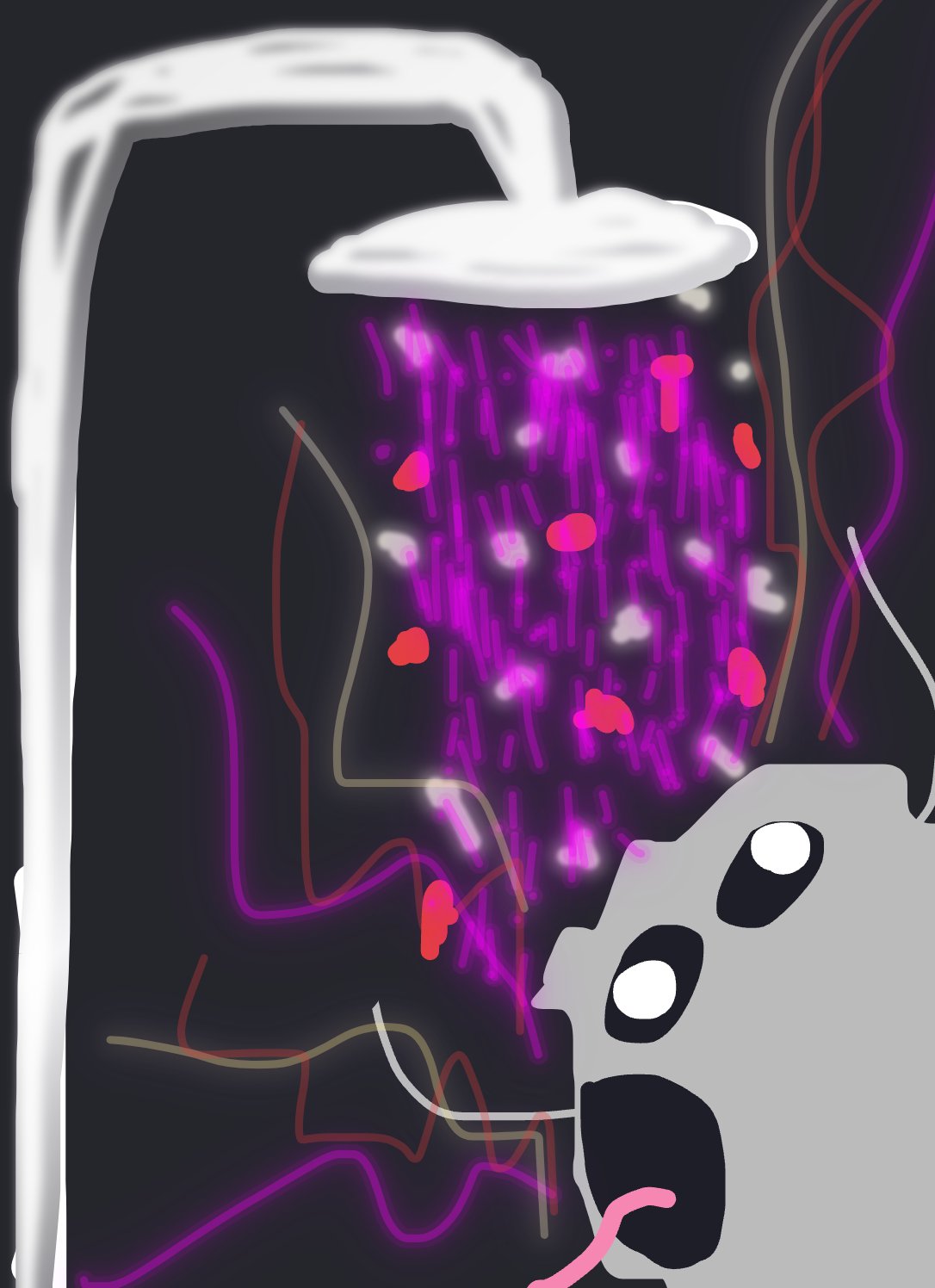 My Meteor taking shower — a one-shot sketch by The Creator on The Midnight Gallery daily drawing app.
