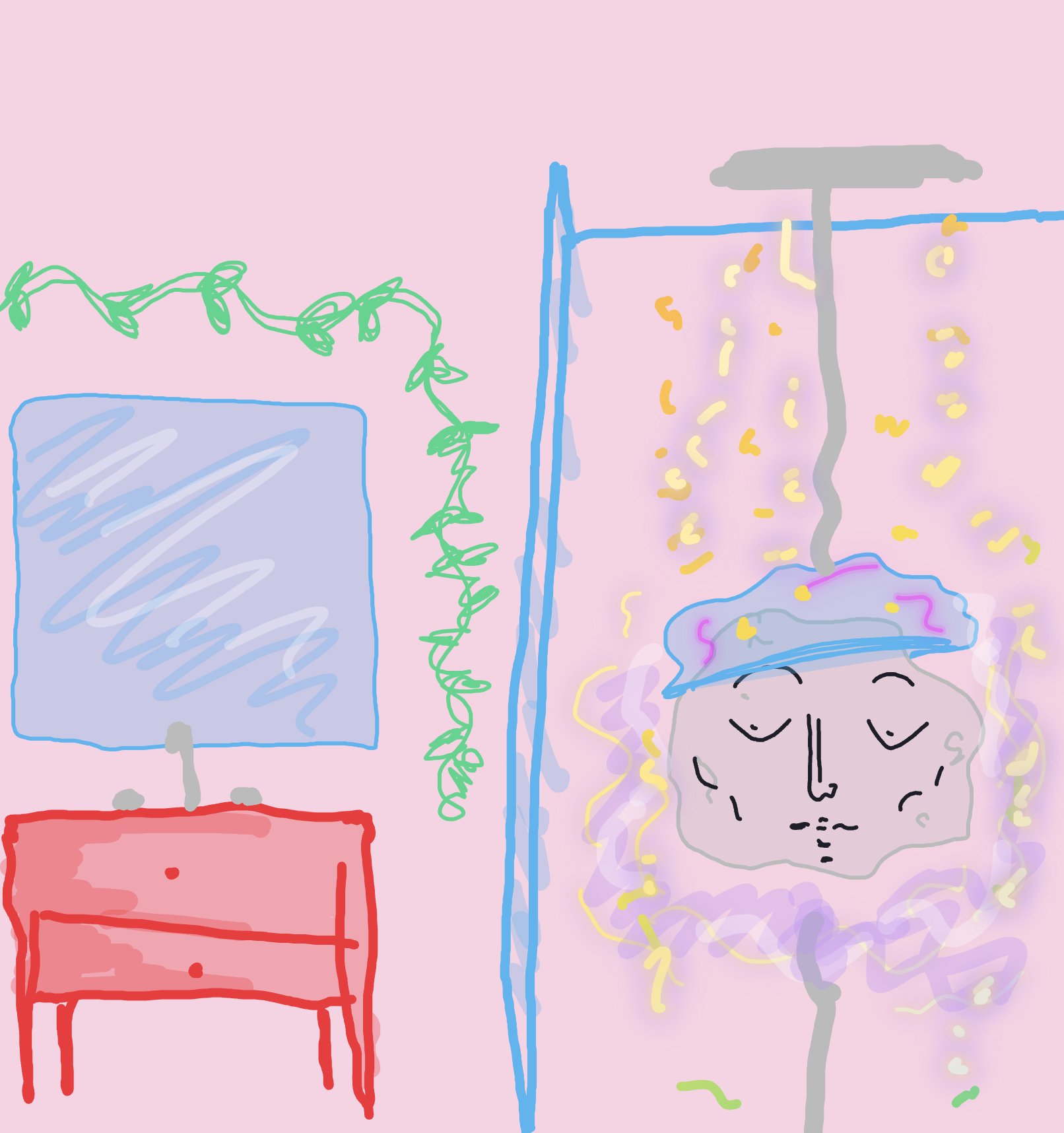 My Météore prenant une douche — a one-shot sketch by Palomino on The Midnight Gallery daily drawing app.