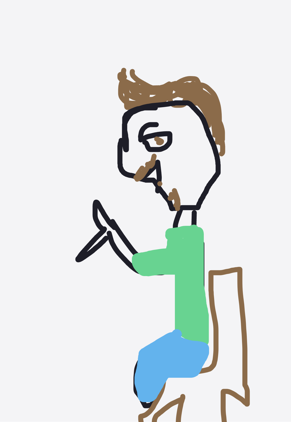 My Moi en version anime — a one-shot sketch by Asari on The Midnight Gallery daily drawing app.