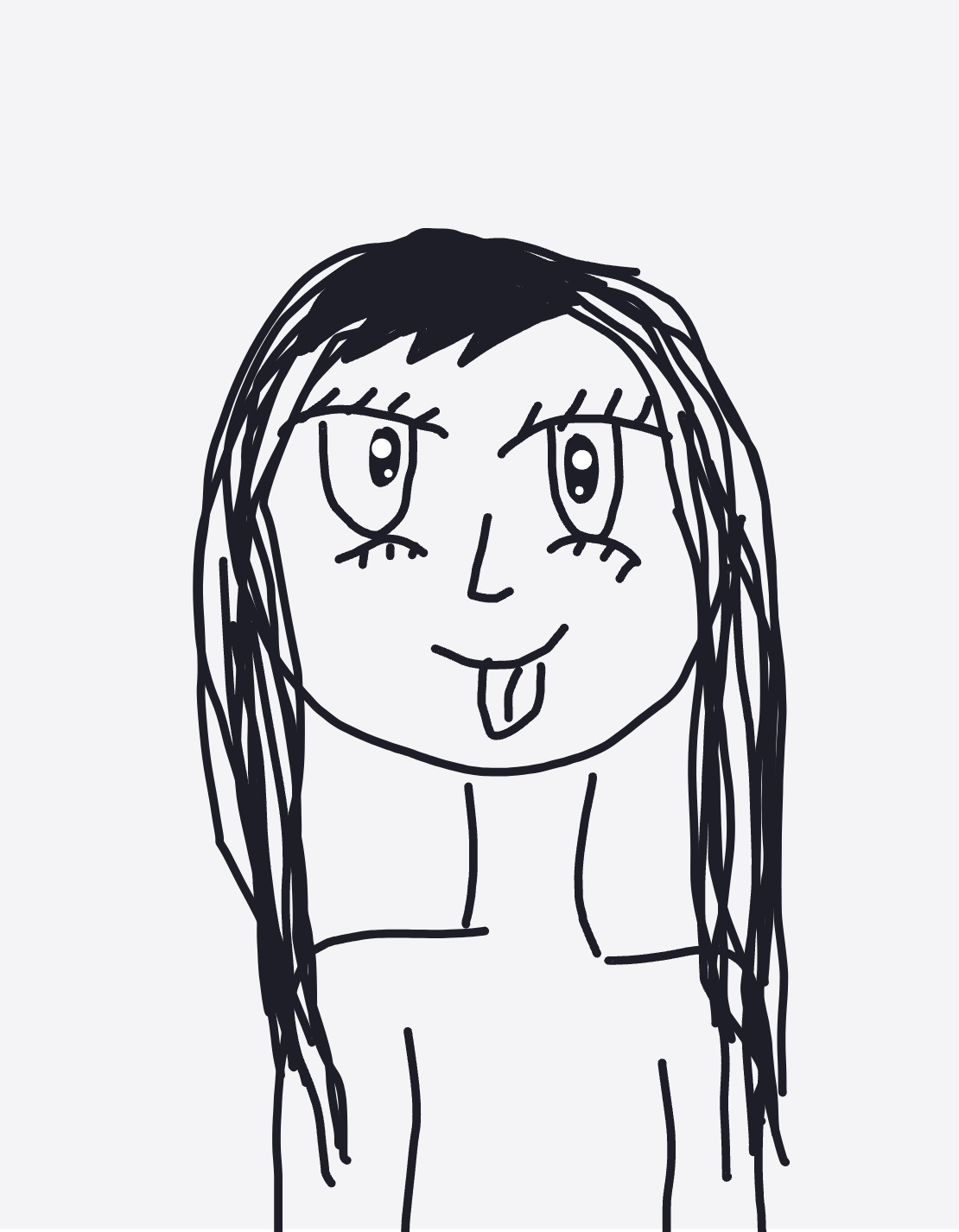 My Moi en version anime — a one-shot sketch by daisyxcore on The Midnight Gallery daily drawing app.