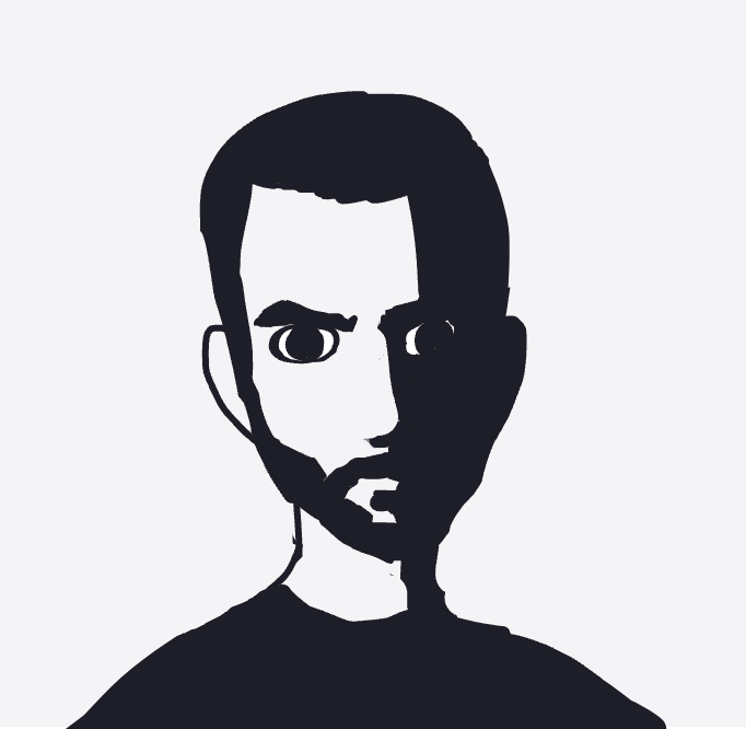 My Moi en version anime — a one-shot sketch by Glacial on The Midnight Gallery daily drawing app.