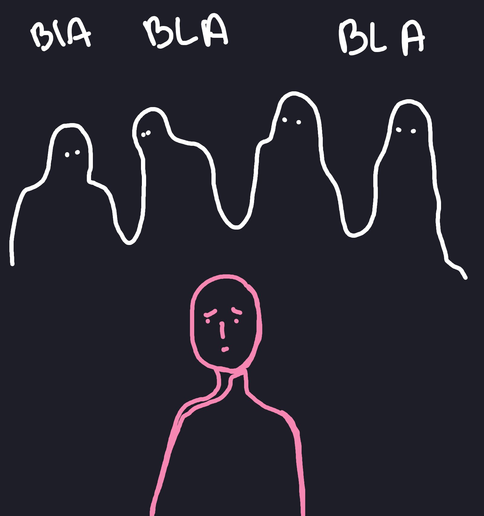 My Mon pire ou meilleur trait de caractère — a one-shot sketch by Palomino on The Midnight Gallery daily drawing app.