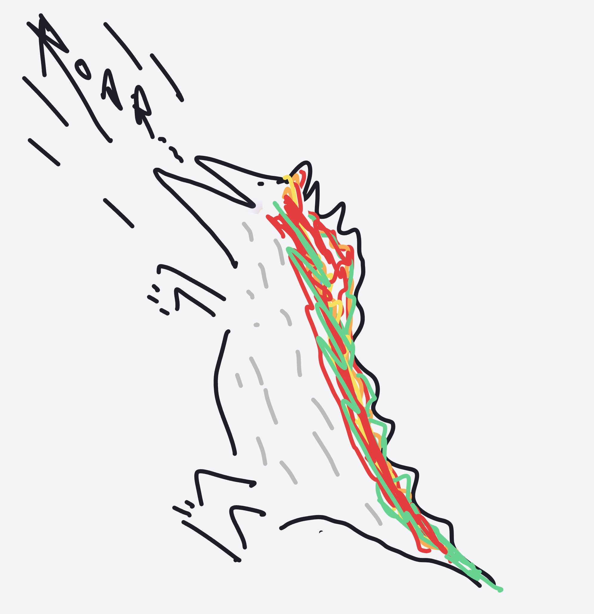 My Most beautiful dinosaur — a one-shot sketch by Icementhol on The Midnight Gallery daily drawing app.