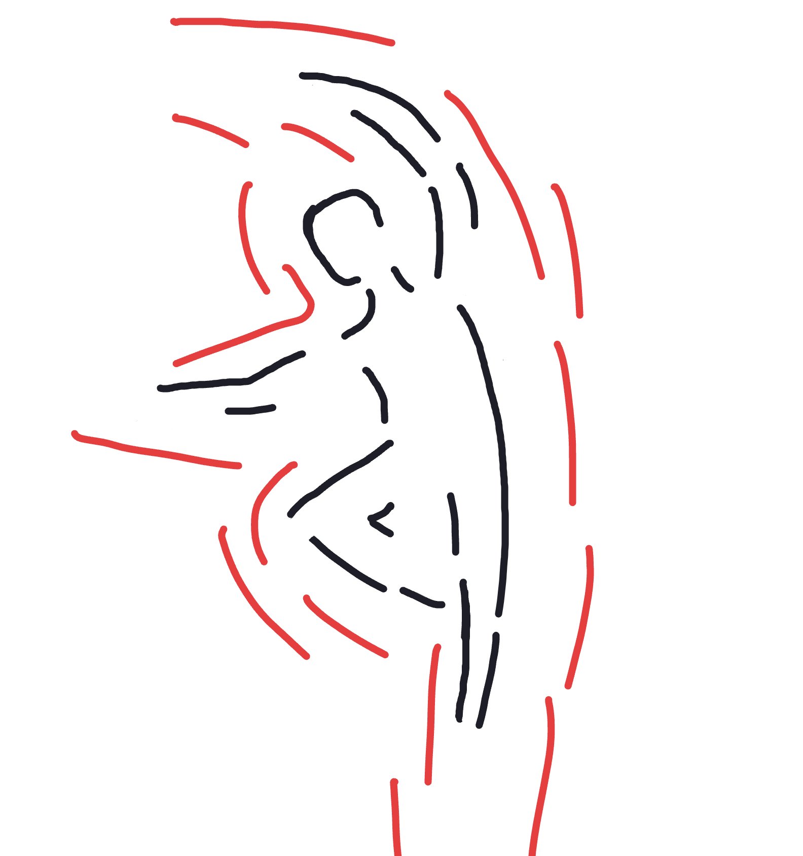 My Mouvement dynamique — a one-shot sketch by Moth on The Midnight Gallery daily drawing app.