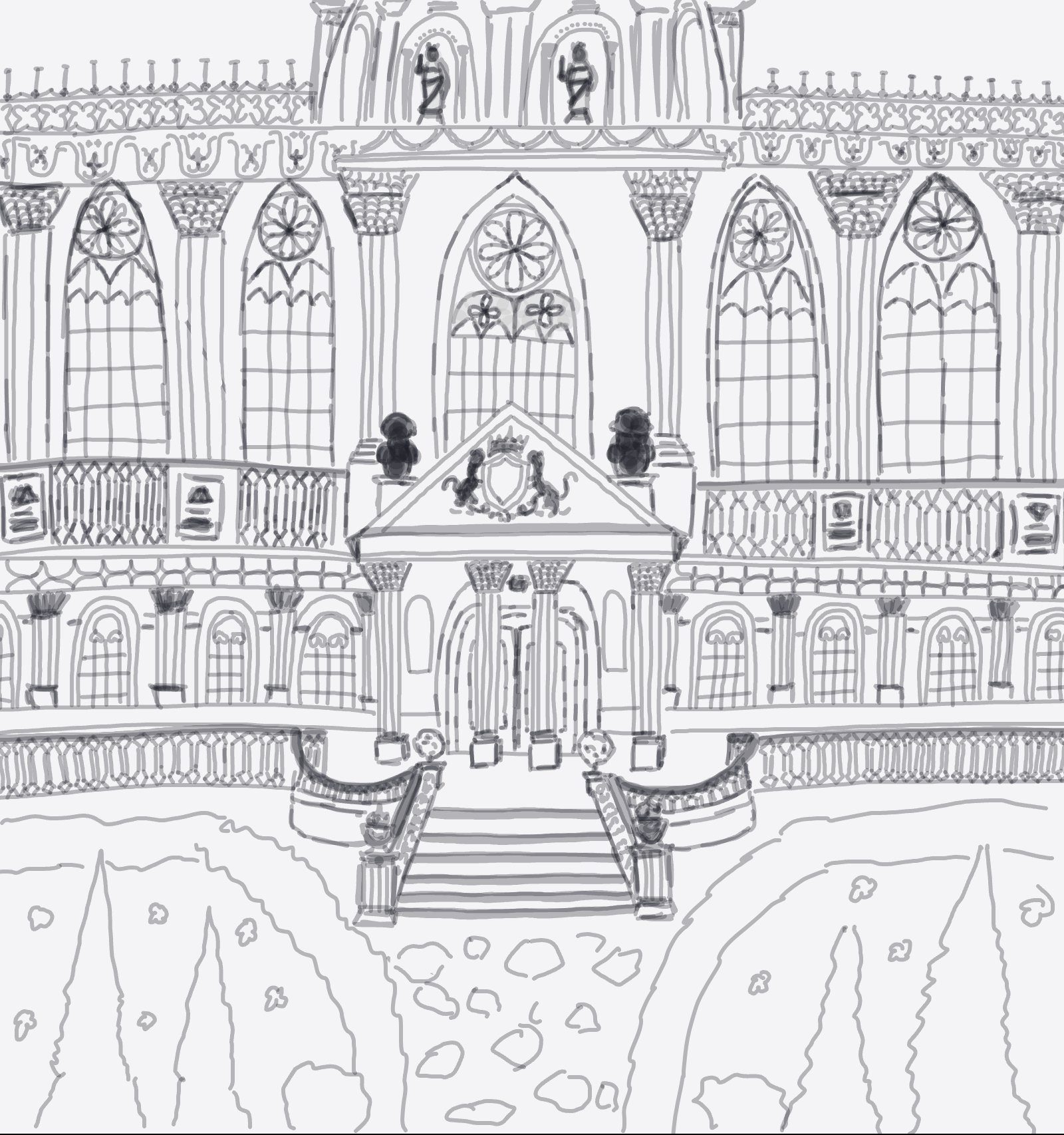 My My ideal home — a one-shot sketch by Mizzie on The Midnight Gallery daily drawing app.