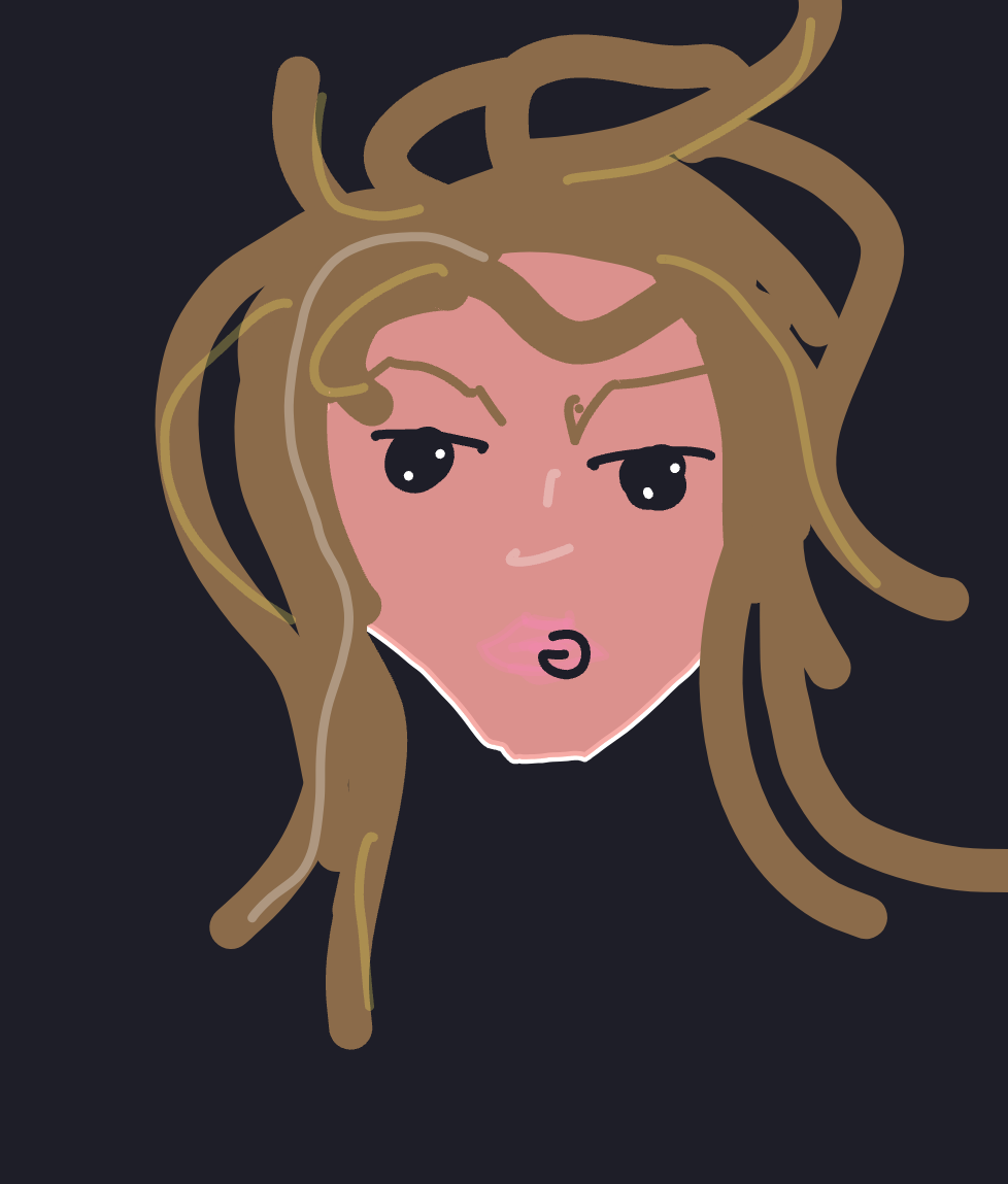 My Myself in anime style — a one-shot sketch by Mmmmmmm on The Midnight Gallery daily drawing app.