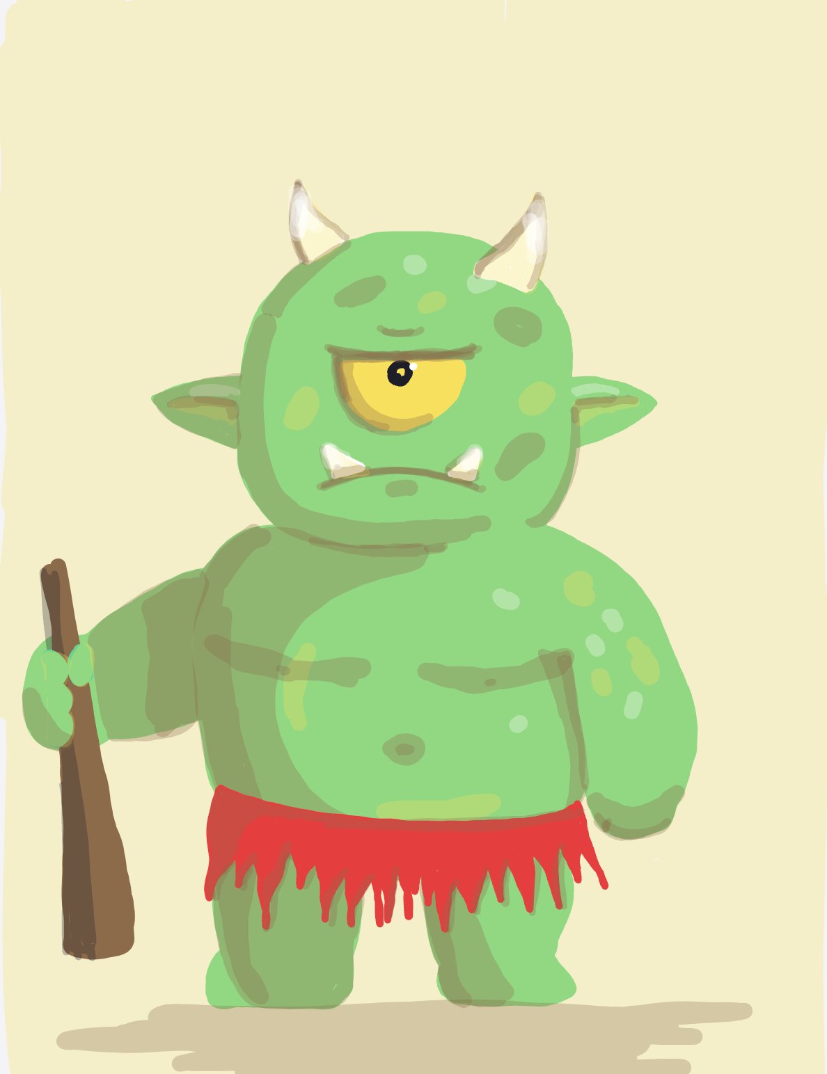 My Ogre — a one-shot sketch by SilesianHorse on The Midnight Gallery daily drawing app.