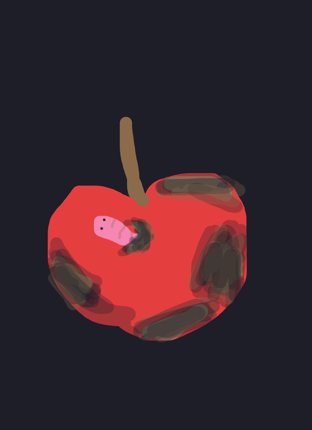 My Pomme rouge pourrie — a one-shot sketch by Cerise971 on The Midnight Gallery daily drawing app.