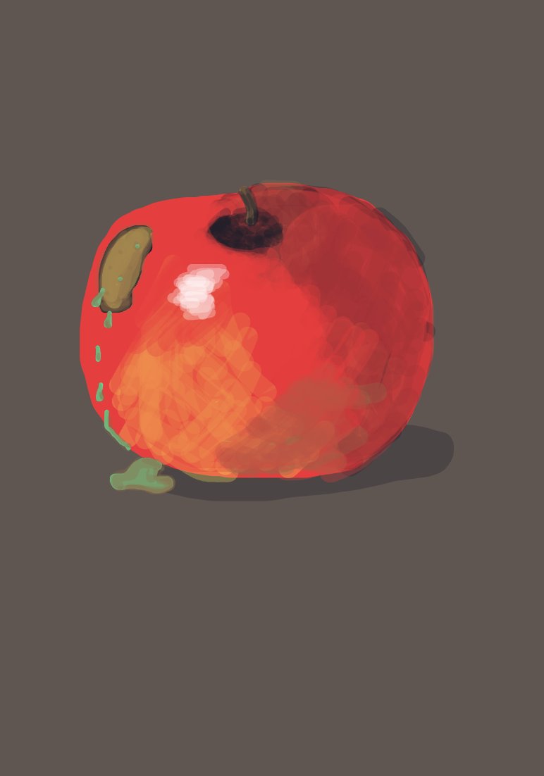 My Pomme rouge pourrie — a one-shot sketch by ChrysTelam on The Midnight Gallery daily drawing app.