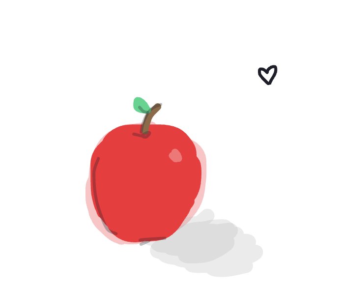 My Pomme rouge pourrie — a one-shot sketch by Glacial on The Midnight Gallery daily drawing app.