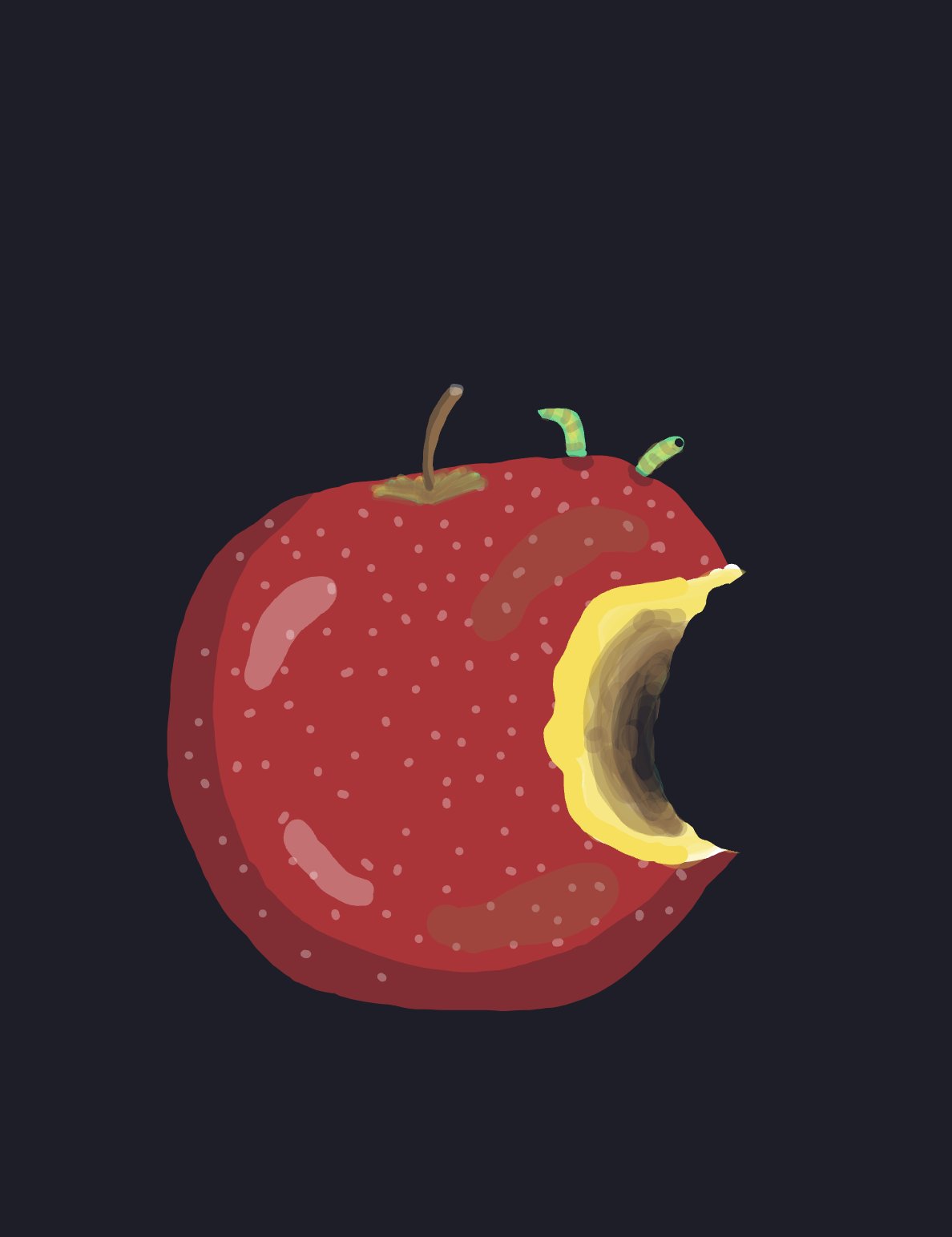 My Pomme rouge pourrie — a one-shot sketch by SilesianHorse on The Midnight Gallery daily drawing app.