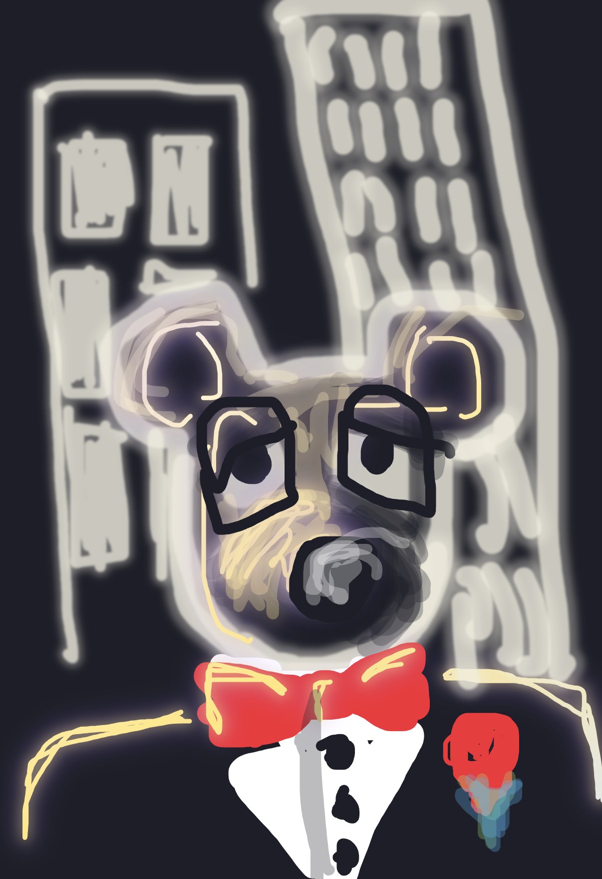 My Rat explores midnight city — a one-shot sketch by MadCreative on The Midnight Gallery daily drawing app.