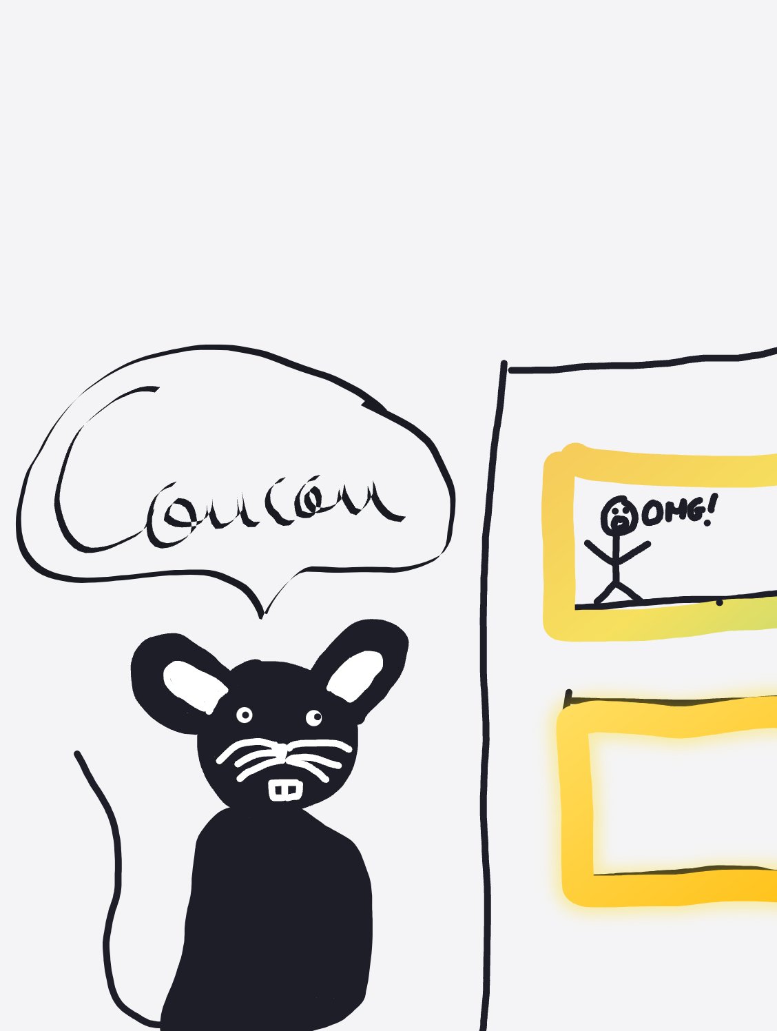 My Rat qui explore ville nocturne — a one-shot sketch by daisyxcore on The Midnight Gallery daily drawing app.