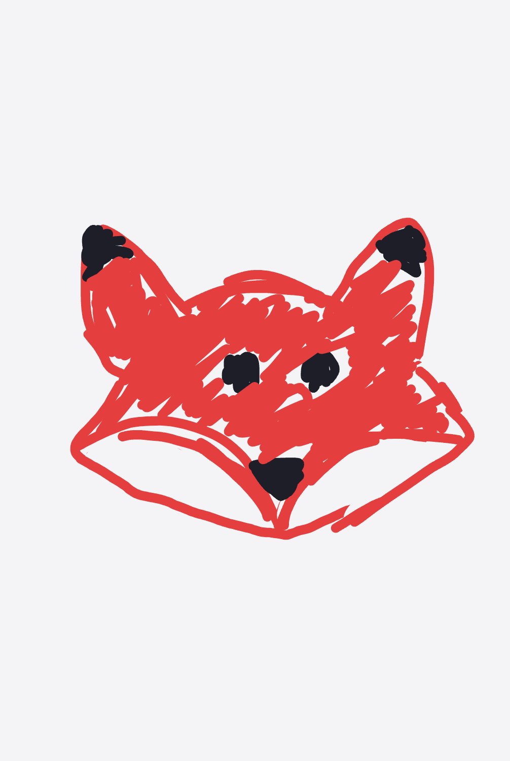 My Red fox — a one-shot sketch by AlienatedNorwegianForestCat2594 on The Midnight Gallery daily drawing app.