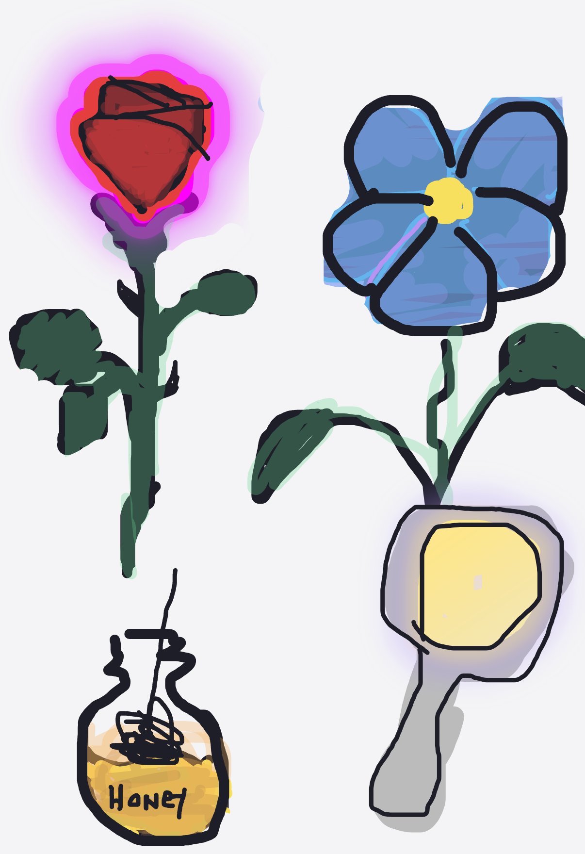 My Roses are red, violets are blue… — a one-shot sketch by MadCreative on The Midnight Gallery daily drawing app.