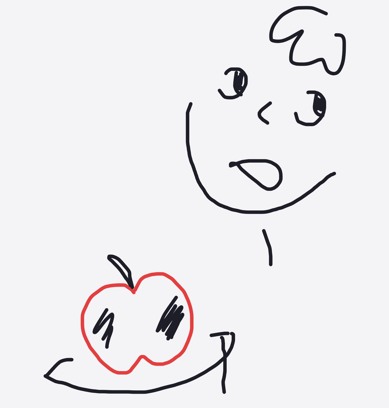 My Rotten red apple — a one-shot sketch by LimpWestAfricanLion1799 on The Midnight Gallery daily drawing app.