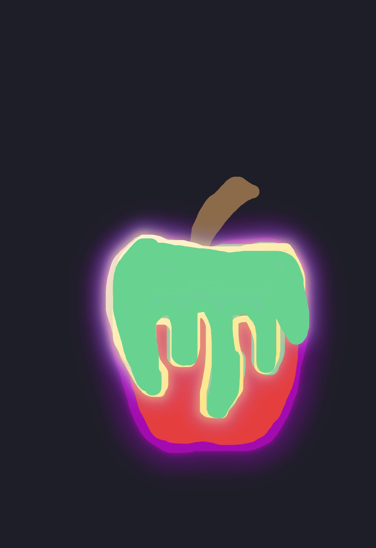 My Rotten red apple — a one-shot sketch by MadCreative on The Midnight Gallery daily drawing app.