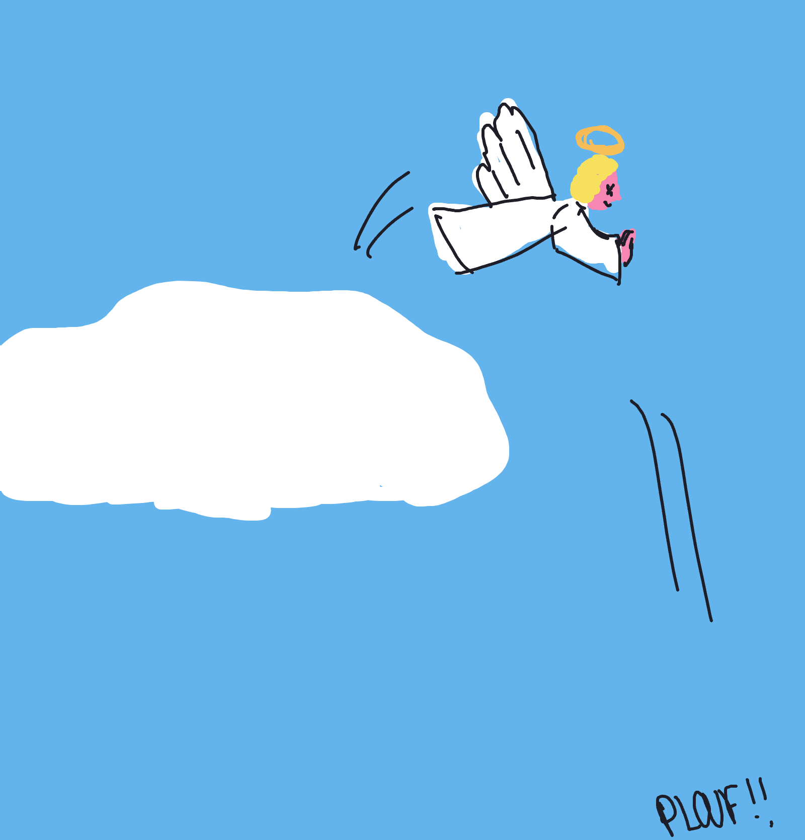 My Saut de l’ange — a one-shot sketch by Palomino on The Midnight Gallery daily drawing app.