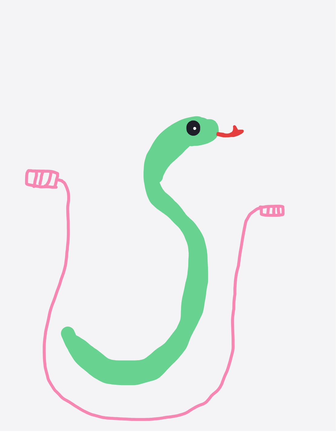 My Serpent qui fait de la corde à sauter — a one-shot sketch by daisyxcore on The Midnight Gallery daily drawing app.