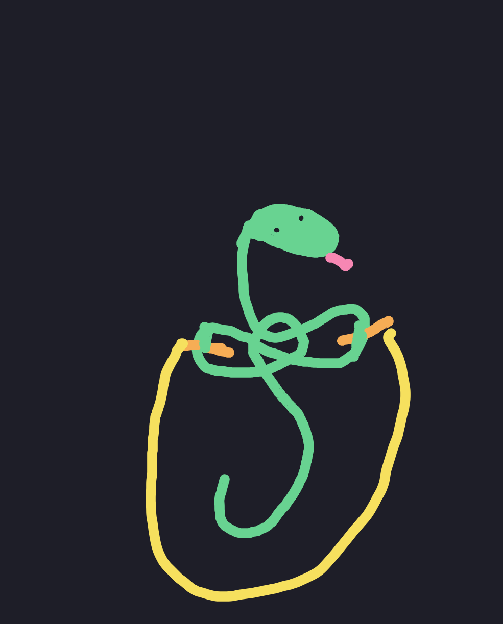My Serpent qui fait de la corde à sauter — a one-shot sketch by Nnes on The Midnight Gallery daily drawing app.