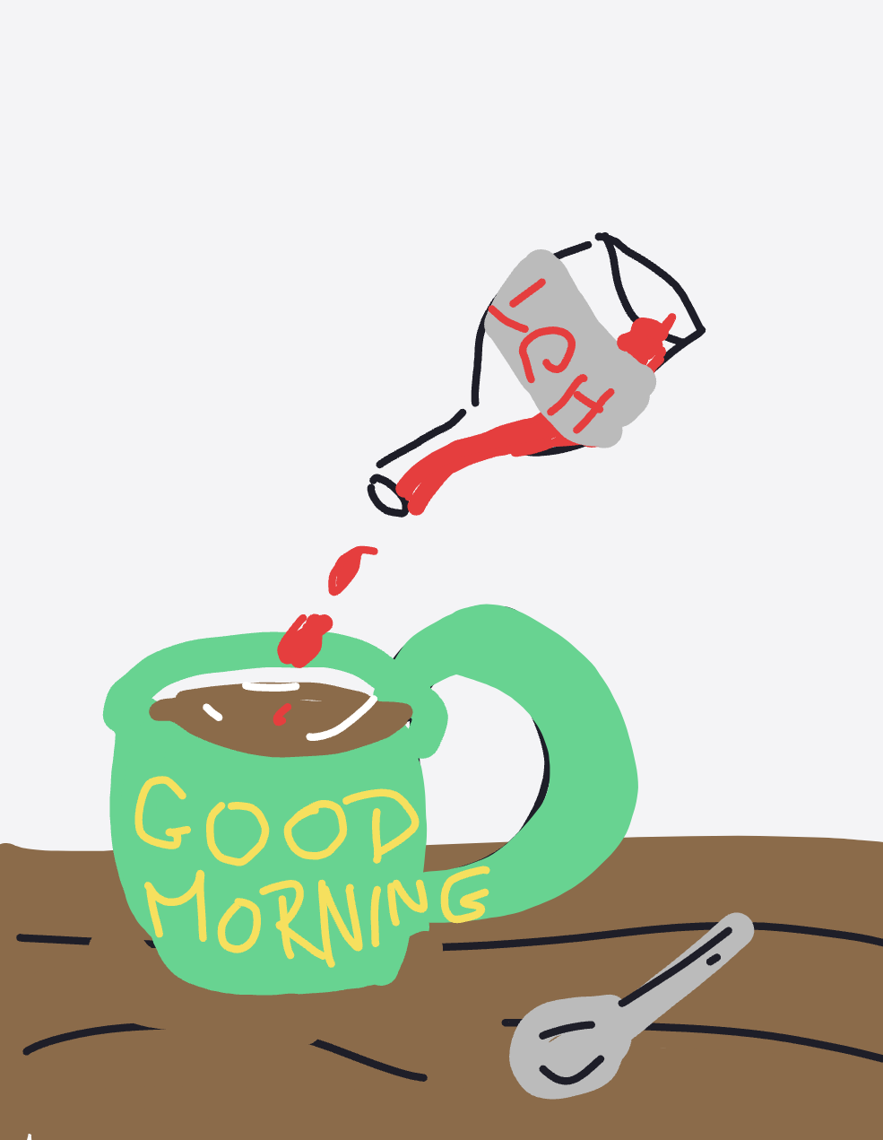A douce vengeance sketch by Bunny — drawn in one shot in The Midnight Gallery daily drawing app.