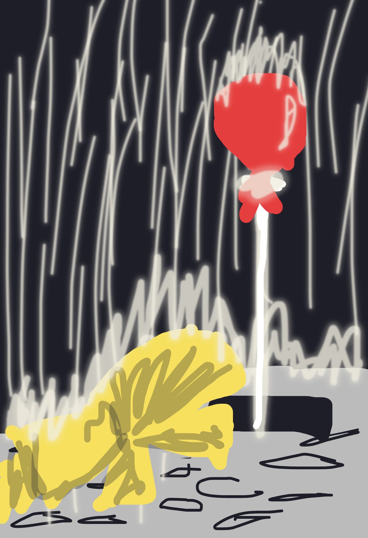 My Terrifying horror scene — a one-shot sketch by MadCreative on The Midnight Gallery daily drawing app.
