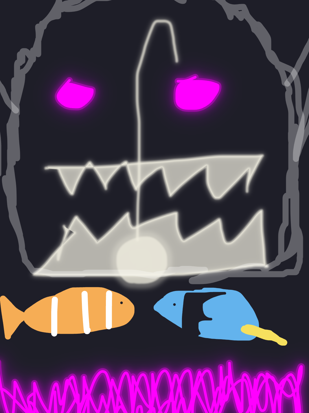 My The abyss — a one-shot sketch by The Creator on The Midnight Gallery daily drawing app.