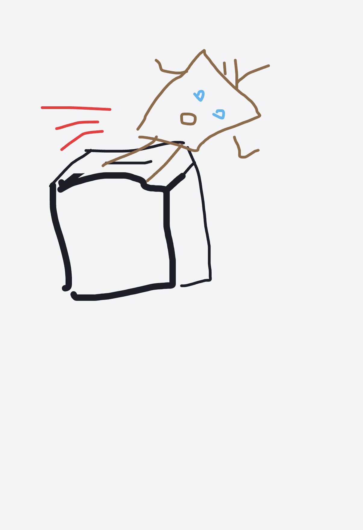 My Toast jumping from toaster — a one-shot sketch by anastasiika on The Midnight Gallery daily drawing app.