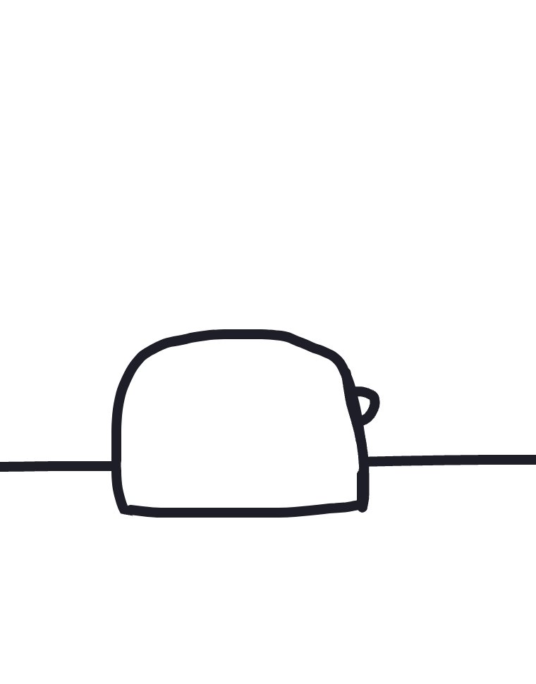 My Toast s'échappant du grille-pain — a one-shot sketch by Glacial on The Midnight Gallery daily drawing app.