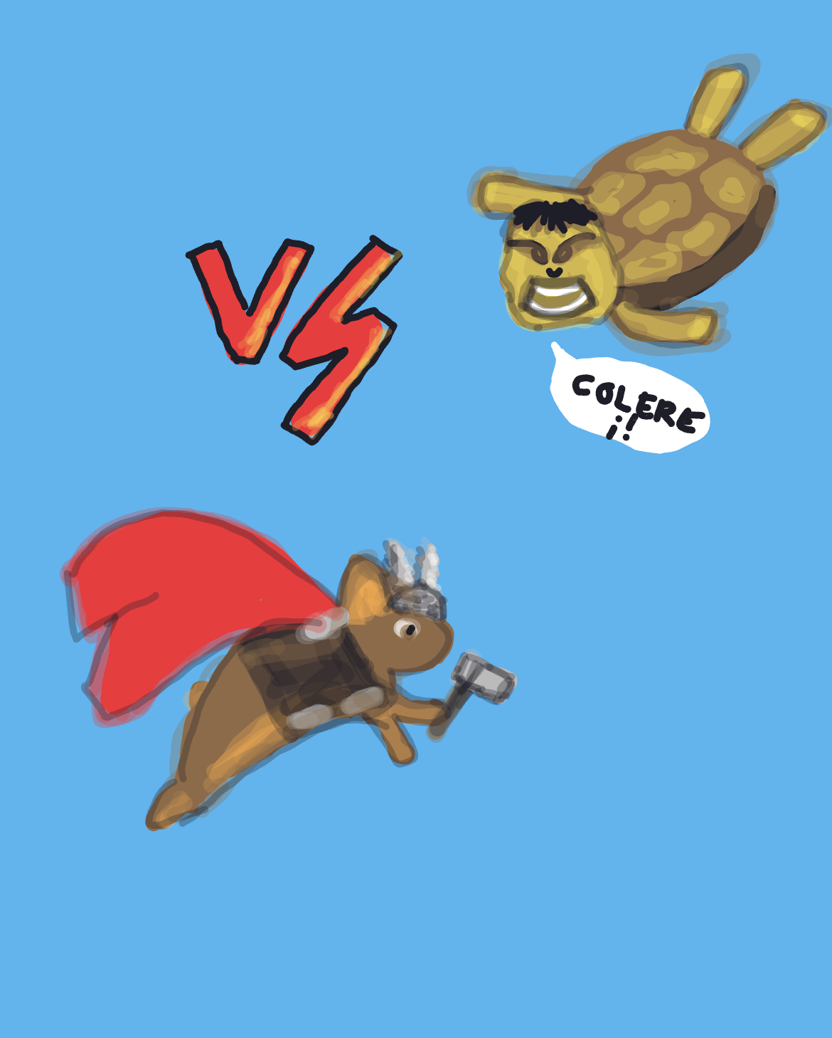 My Tortue vs lièvre — a one-shot sketch by SilesianHorse on The Midnight Gallery daily drawing app.