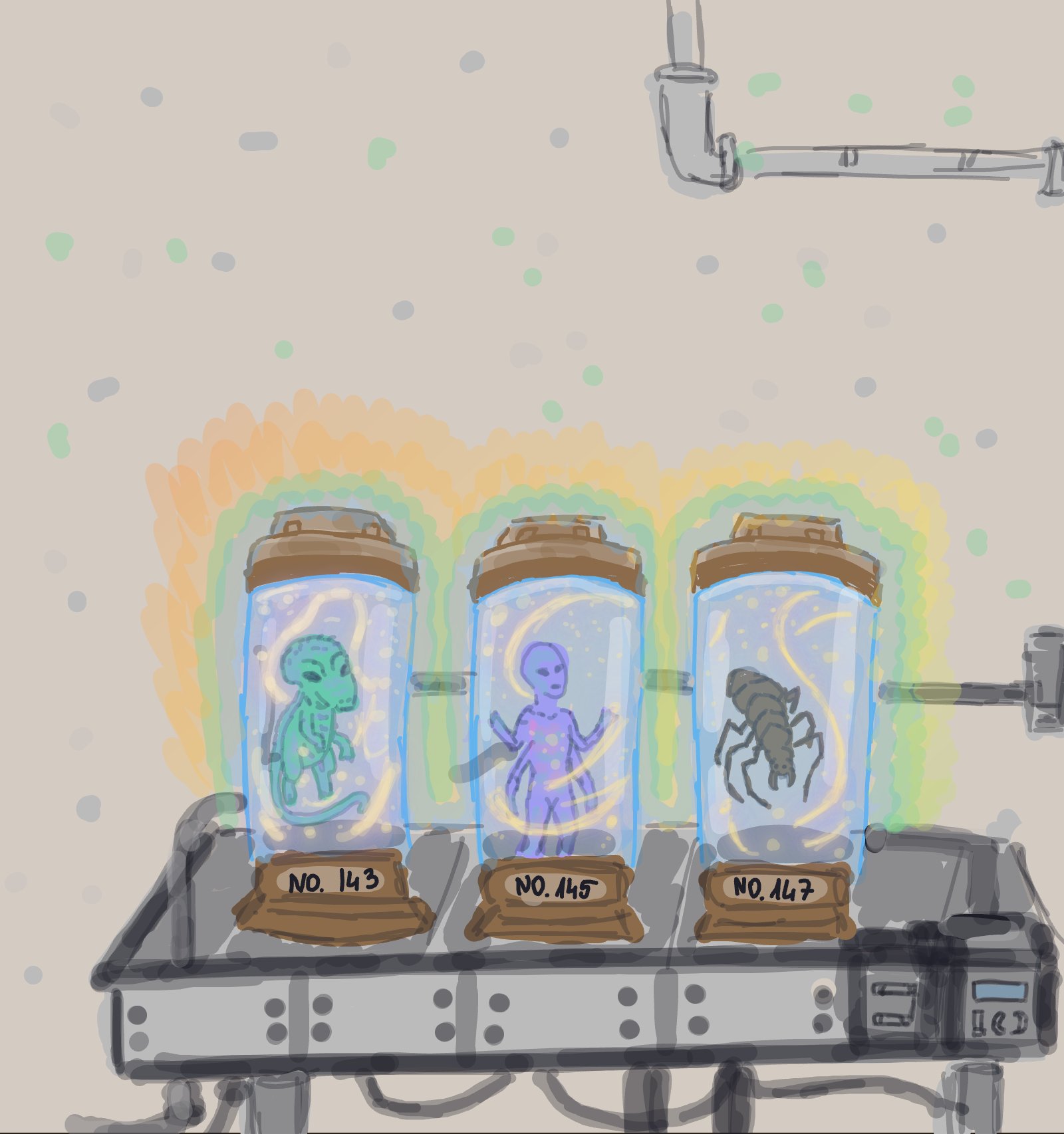 My Uncover Area 51's hidden secrets — a one-shot sketch by Mizzie on The Midnight Gallery daily drawing app.