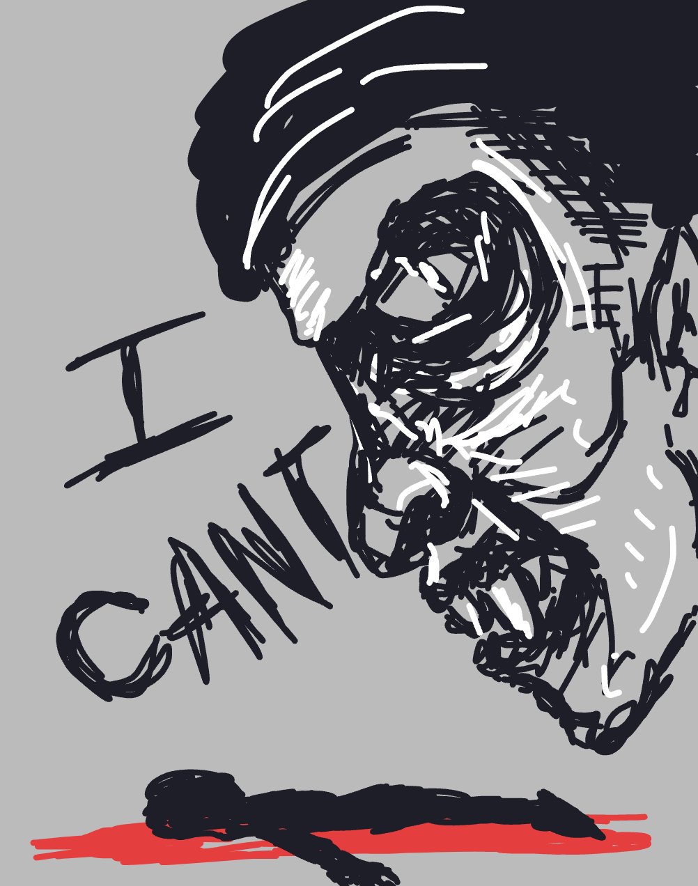 My Vampire scared of blood — a one-shot sketch by Puremetaltattoo on The Midnight Gallery daily drawing app.