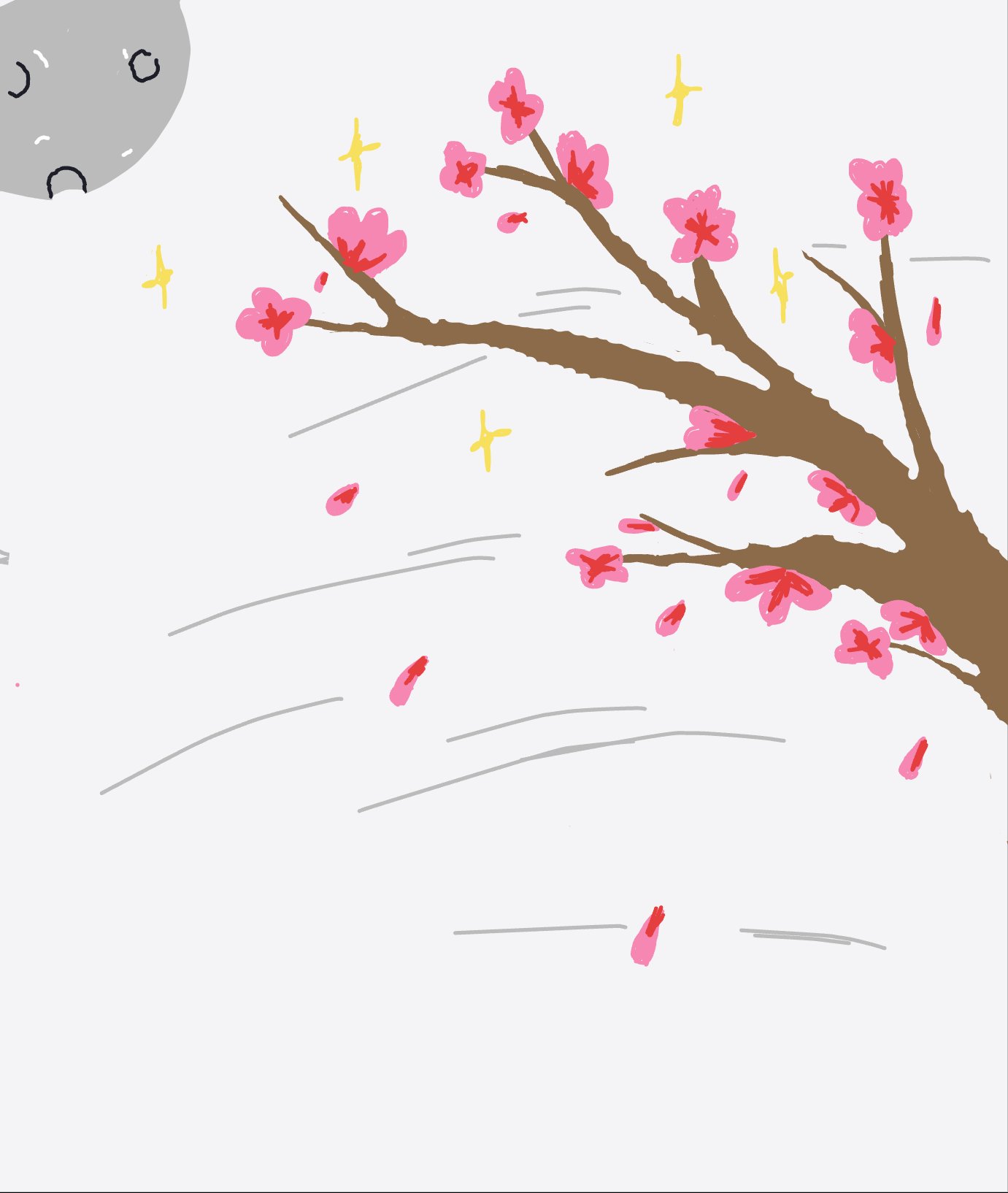 My Vent qui souffle sur des fleurs — a one-shot sketch by PinkMasaiLion2956 on The Midnight Gallery daily drawing app.