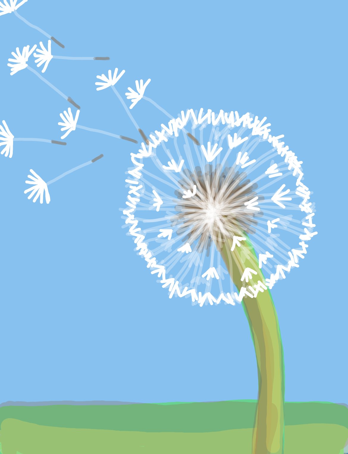 My Vent qui souffle sur des fleurs — a one-shot sketch by SilesianHorse on The Midnight Gallery daily drawing app.
