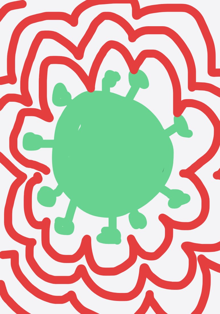 My Virus devenant viral en ligne — a one-shot sketch by Kalypso on The Midnight Gallery daily drawing app.