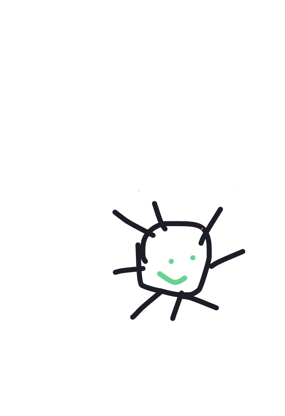 My Virus going viral online — a one-shot sketch by anastasiika on The Midnight Gallery daily drawing app.