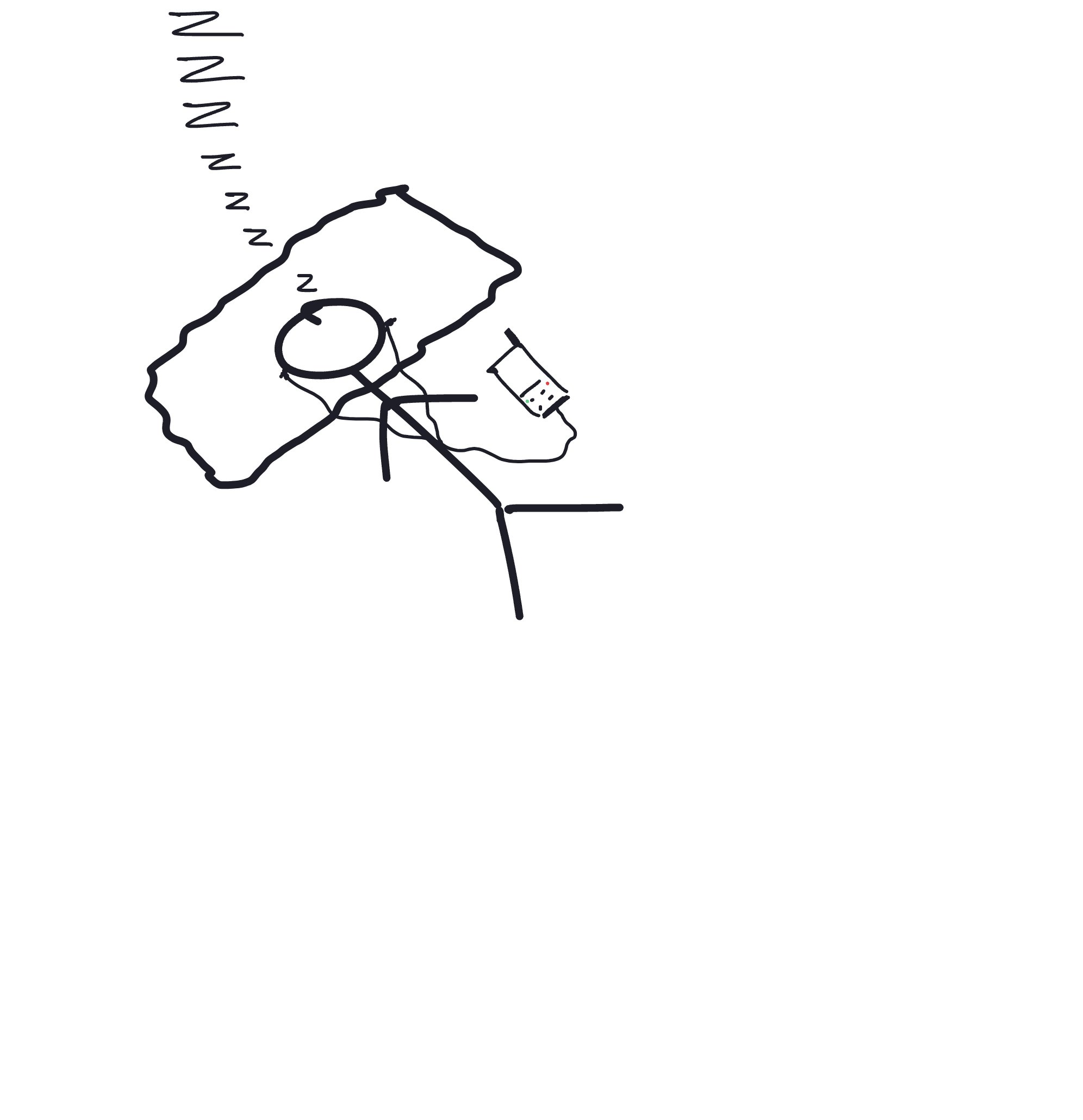 My What am I doing today ? — a one-shot sketch by Icementhol on The Midnight Gallery daily drawing app.